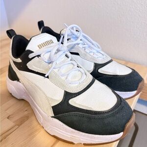 Puma Black and White SoftFoam Sneakers